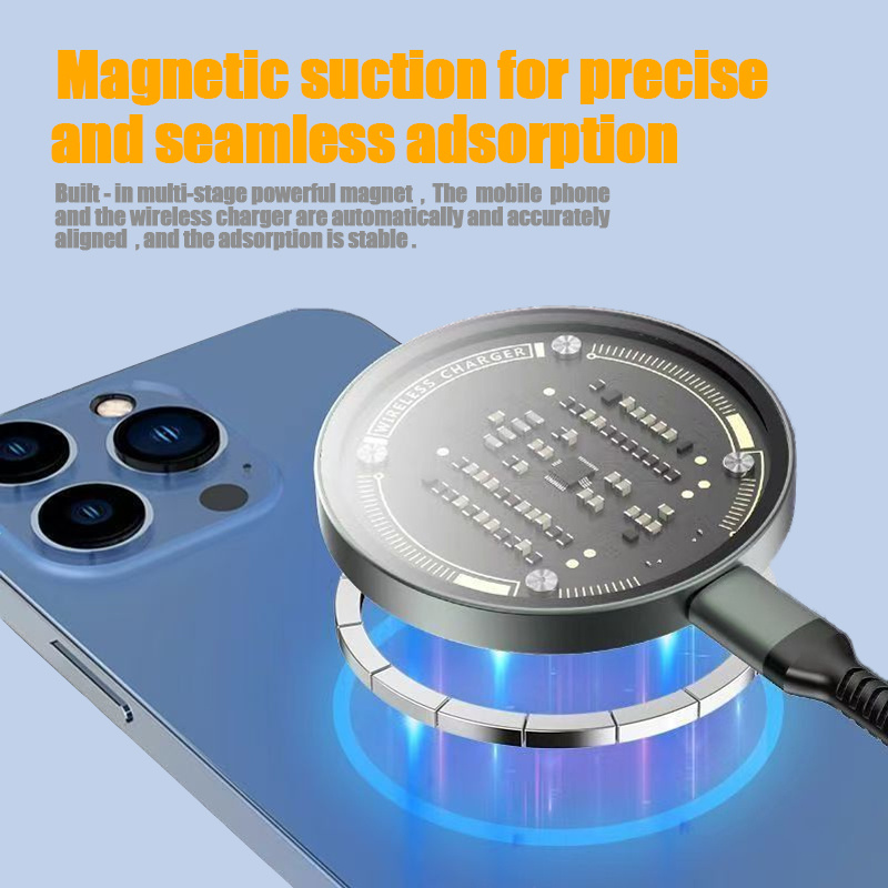 IPhone 17 Pro ProMax Wireless Charger 15W Magnetic Wireless Fast Charging, Compatible With IPhone 12, 13, 14, 15, 16, And 17 Pro, Pro Max Series Models - Image 5